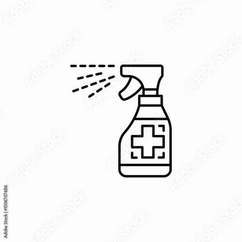 disinfectant spray icon sign vector
