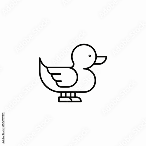 duck bird icon sign vector