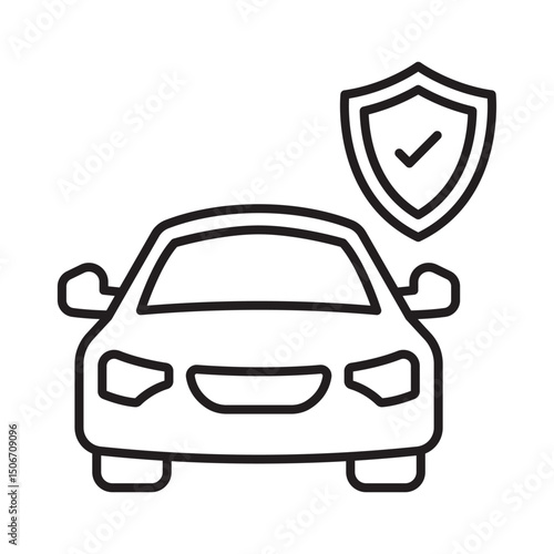 Car insurance :Vector Icon which can easily modify or edit