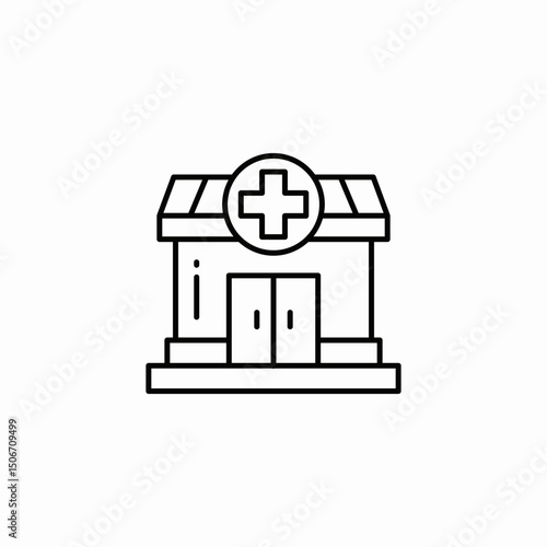 hospital emergency service icon sign vector
