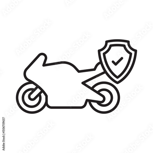 Motorbike insurance :Vector Icon which can easily modify or edit