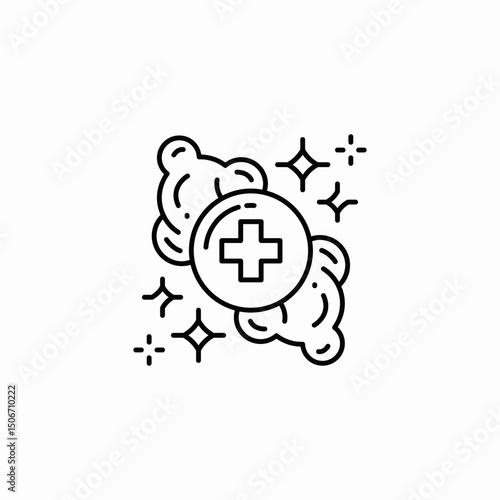 medical cleanliness icon sign vector