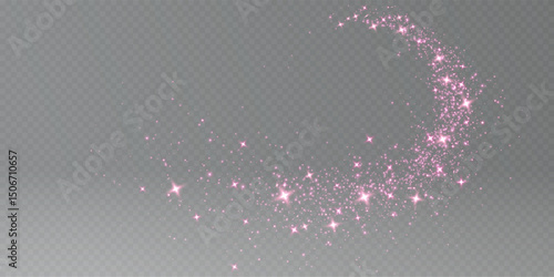 Pink Magic Sparkle Trail — Overlay Transparent Glow with Twinkle, Shimmer,  Magical Motion for Fantasy, Celebration, or Ethereal Decorative Designs