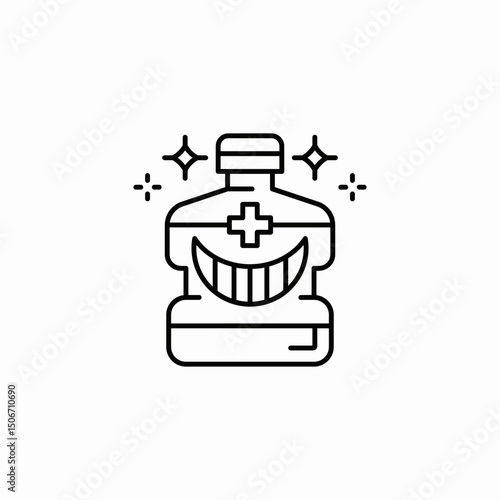 oral rinse icon sign vector