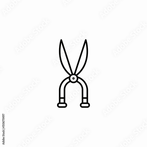 pruning shears icon sign vector