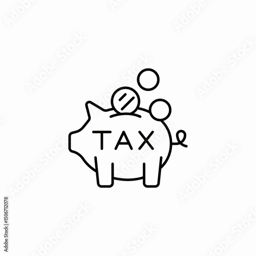 savings tax icon sign vector