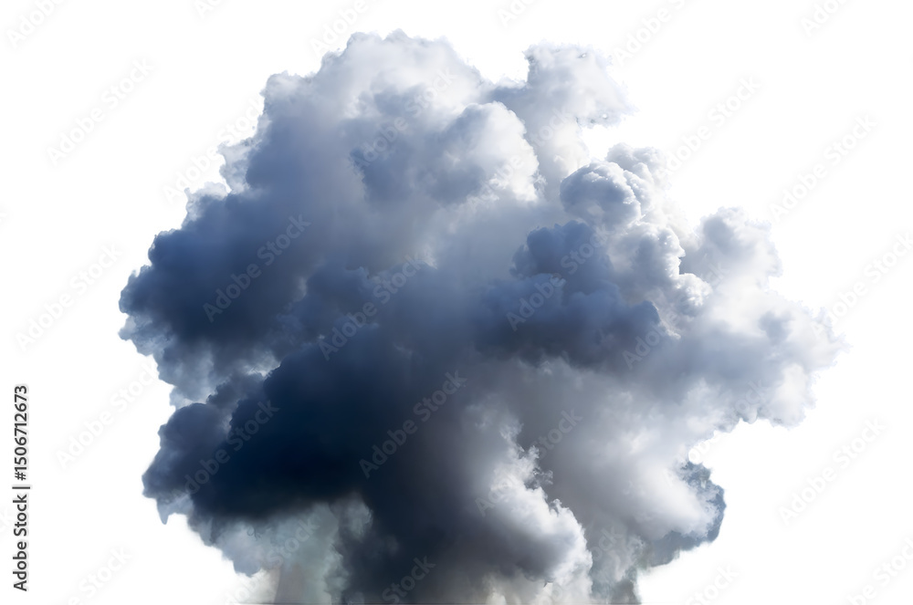 Fototapeta premium Dense Vertical Smoke Explosion