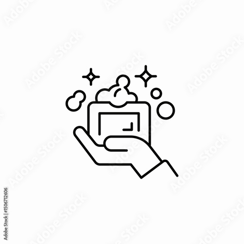 soap cleaning icon sign vector