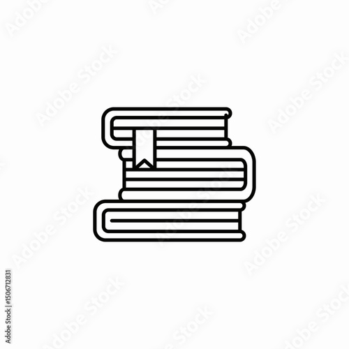 study books icon sign vector
