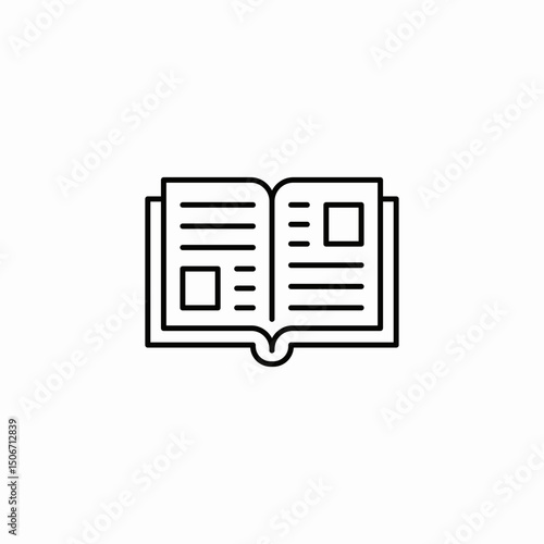 study book icon sign vector