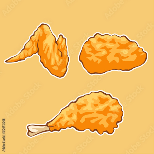 Fried Chicken Vector Design