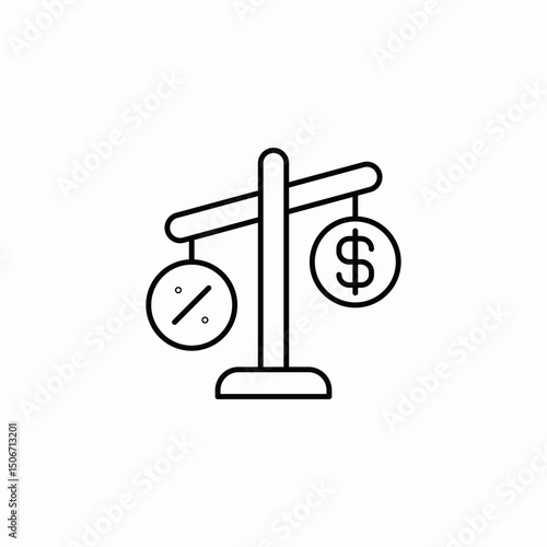 tax balance icon sign vector