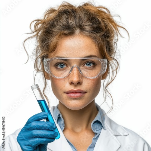 Close-up of scientist analyzing test tube sample in laboratory for scientific discovery