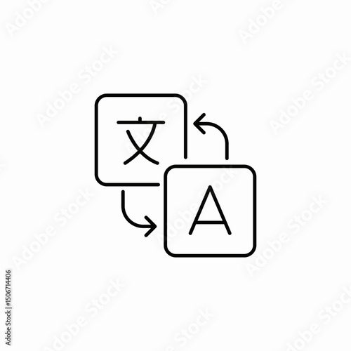 translate chinese icon sign vector