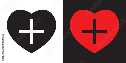 Heart icon. Vector illustration. EPS 10/AI