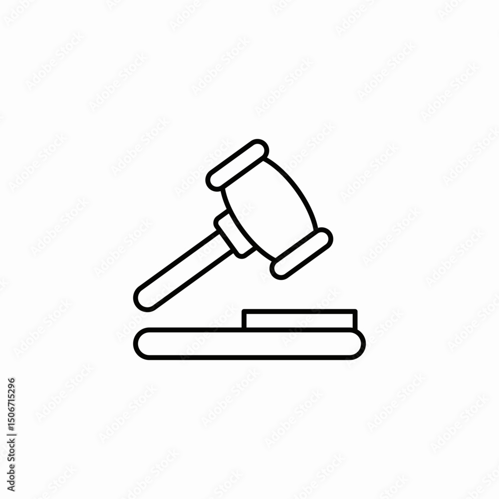 wooden gavel icon sign vector wooden gavel icon sign vector