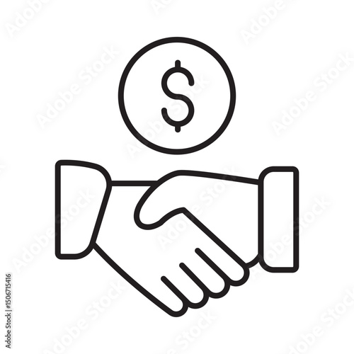 Agreement :Vector Icon which can easily modify or edit