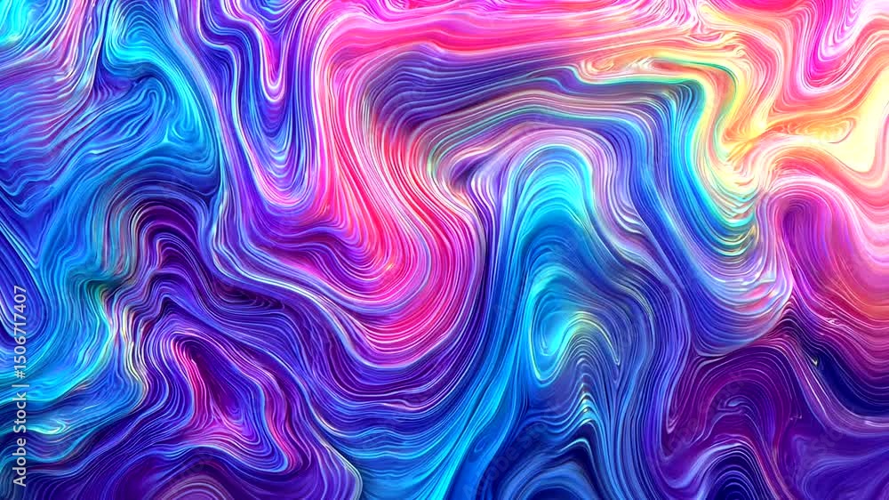 Abstract backdrop showcasing wavy, liquid-like gradients with vibrant blues, pinks, purples, yellows, and hints of turquoise Abstract backdrop showcasing wavy, liquid-like gradients with vibrant blues, pinks, purples, yellows, and hints of turquoise