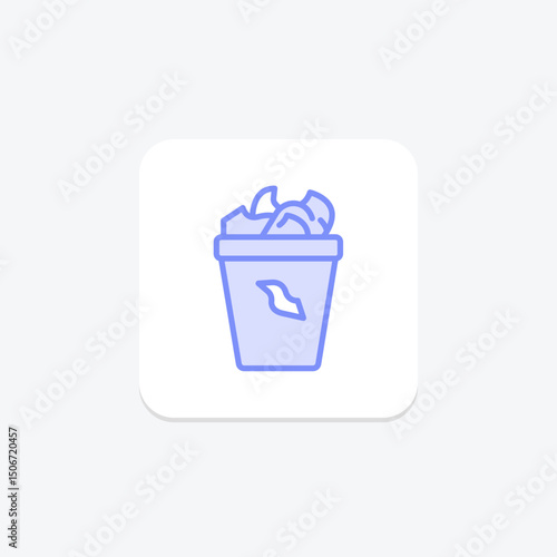 Compost Bin With Scraps, vector, pixel perfect, illustrator file