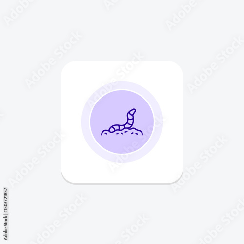 Worm In Soil, vector, pixel perfect, illustrator file