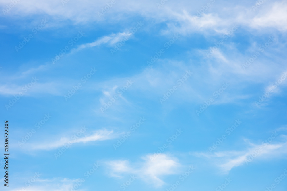 Fototapeta premium Fantastic soft white clouds against blue sky and copy space horizontal shape. Web banner.Website header.