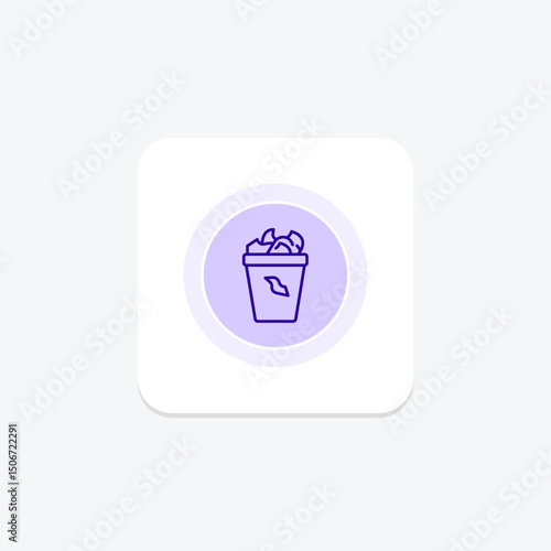 Compost Bin With Scraps, vector, pixel perfect, illustrator file