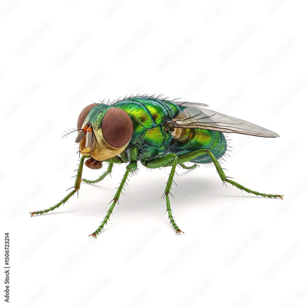 A green bottle fly with a metallic sheen i A green bottle fly with a metallic sheen i