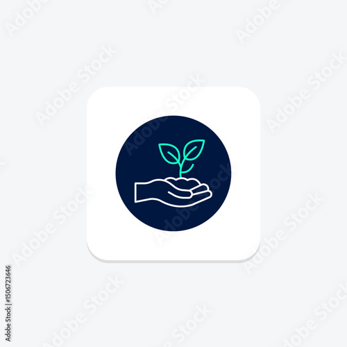 Sprout In Hand, vector, pixel perfect, illustrator file