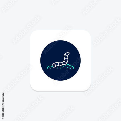 Worm In Soil, vector, pixel perfect, illustrator file