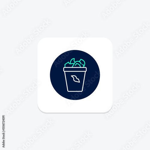 Compost Bin With Scraps, vector, pixel perfect, illustrator file