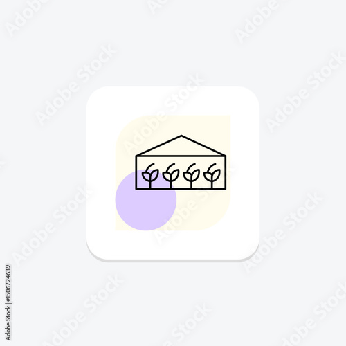 Greenhouse With Veggies, vector, pixel perfect, illustrator file