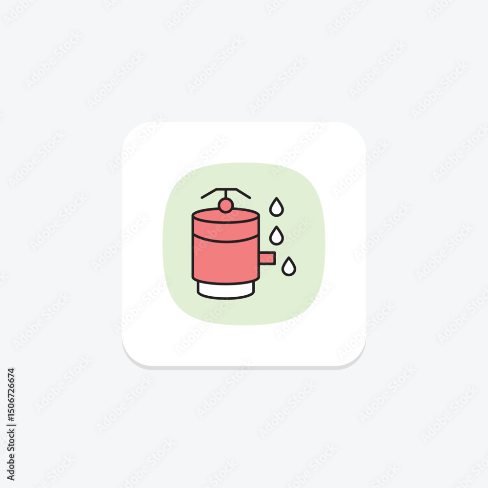 Obraz premium Rain Barrel Setup, vector, pixel perfect, illustrator file