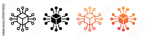 Digital Multi Style Icon Set Vector 