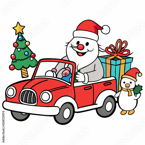 santa claus with gifts