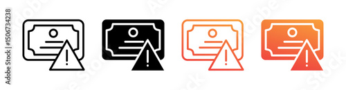 Crises Multi Style Icon Set Vector 
