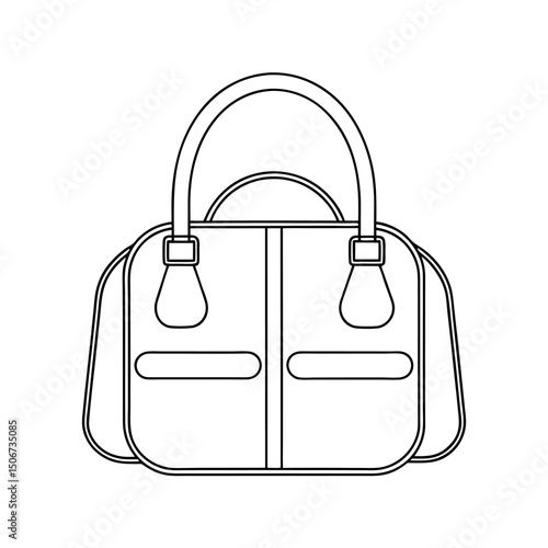 Double End Bag Boxing Equipment Outline Vector