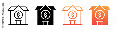 Income Multi Style Icon Set Vector 