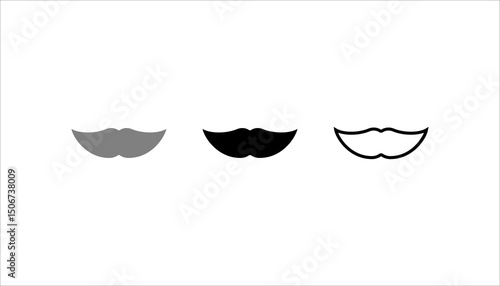 moustache icon or logo isolated sign symbol vector illustration	
