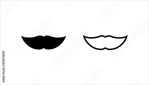 moustache icon or logo isolated sign symbol vector illustration	
