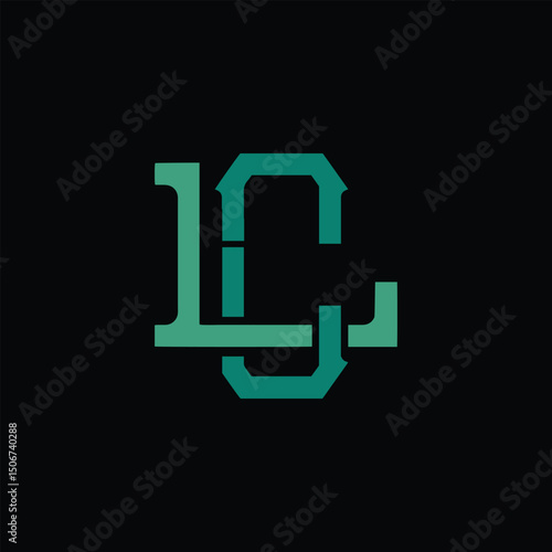 Initial letter LC intervened logo vector
