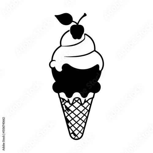 ice cream in a cone