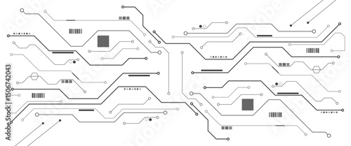 electrical connections of red computer mother board. details closeup. technology background.