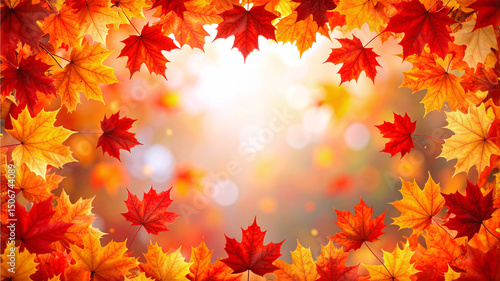 美しい紅葉のフレーム