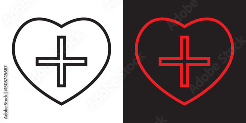 Heart icon. Vector illustration. EPS 10/AI