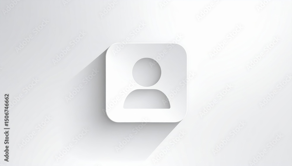 Intricate white paper cut icon with subtle shadow effect on a clean background white Intricate white paper cut icon with subtle shadow effect on a clean background white