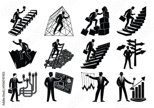 Businessmen silhouettes 