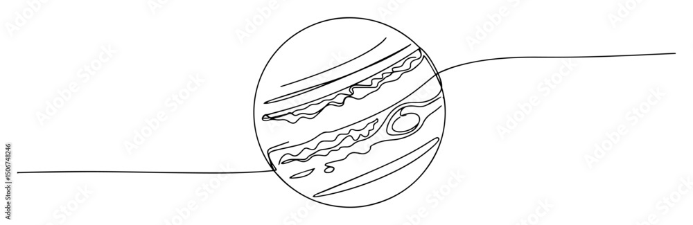 gas giant surface detail jupiter monoline vector drawing gas giant surface detail jupiter monoline vector drawing