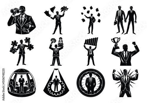 Businessmen silhouettes 