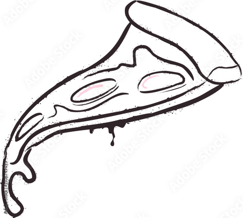 Graffiti Pizza Slice