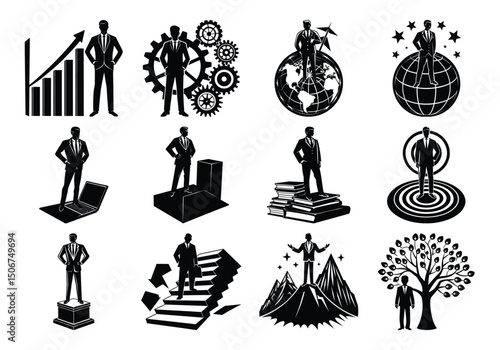 Businessmen silhouettes 